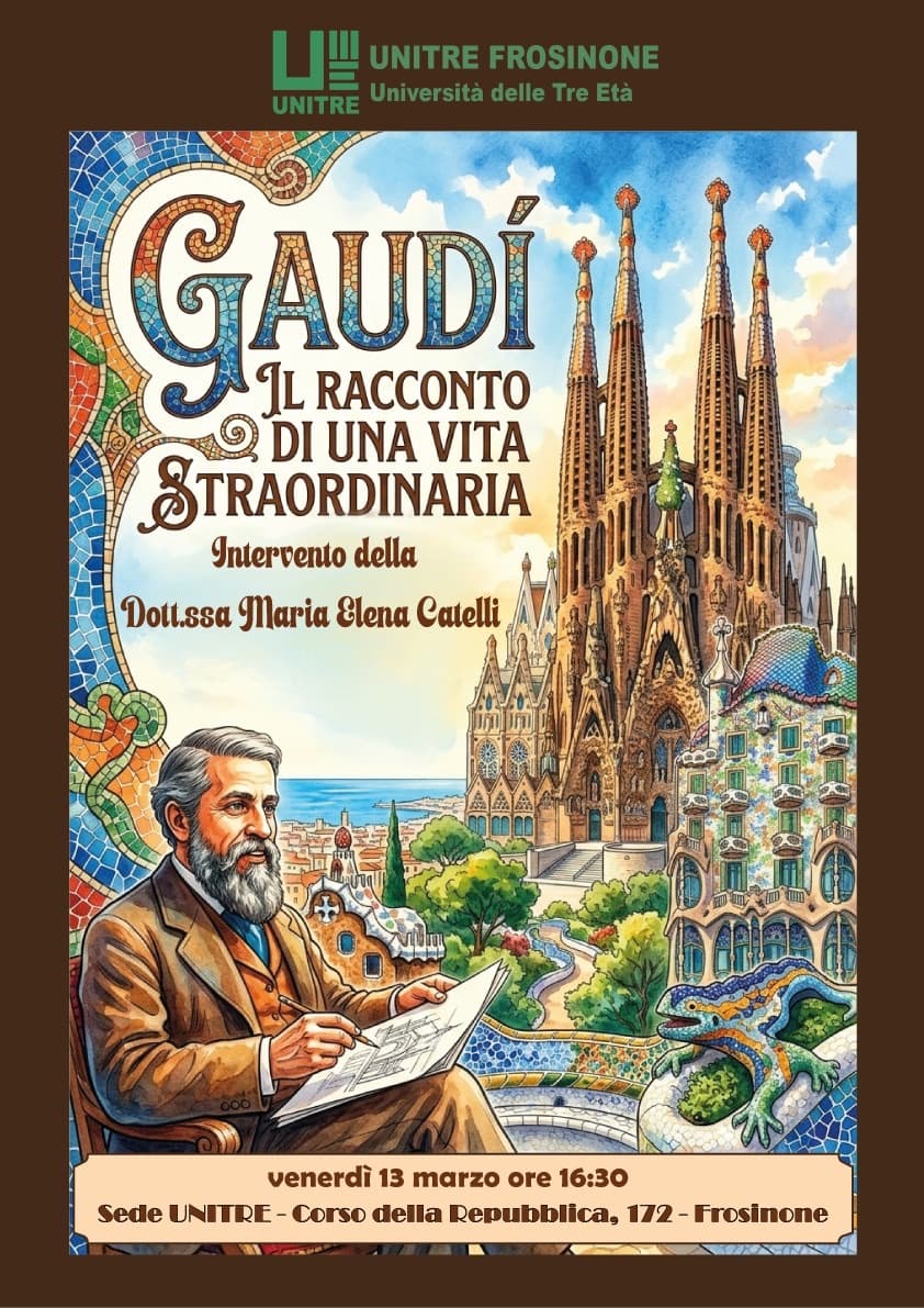 Locandina della conferenza all'UNITRE di Frosinone
